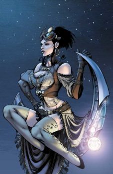 Lady Mechanika Blue Rainbow Print