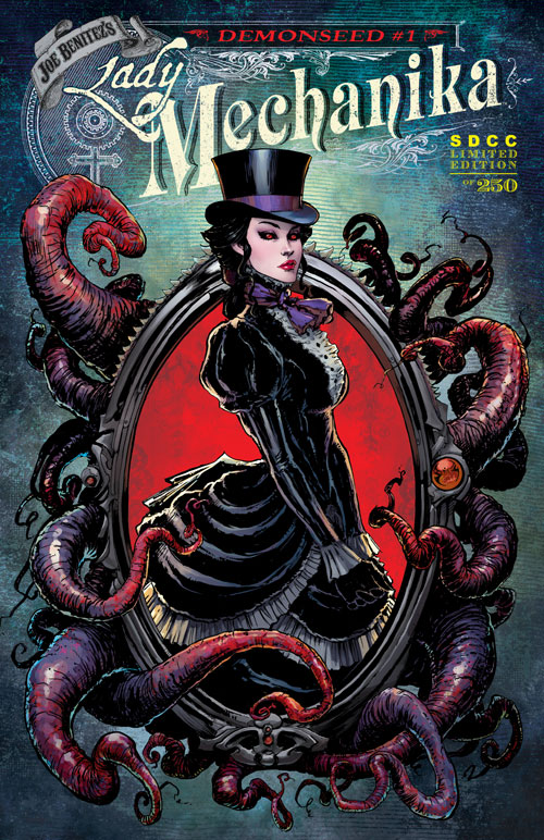 Lady Mechanika: The Mechanical Menagerie #1 (SDCC Metal Cover) Lady Mechanika: Demonseed #1 SDCC Advance Preview